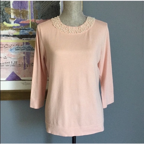Karl Lagerfeld Faux Pearl Sweater